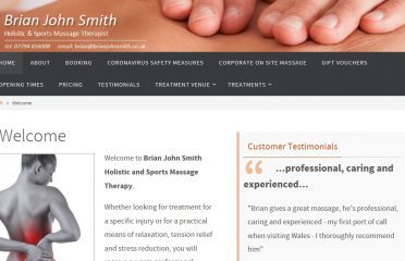 Brian John Smith Holistic & Sports Massage, Neath