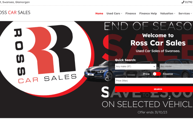 ross car sales website